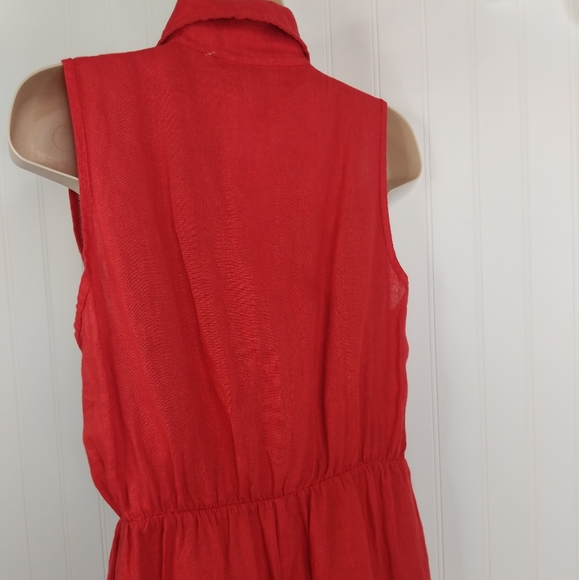 LE REGAZZE Made in Italy Linen Fit and Flare Dress Sz M - Picture 3 of 16